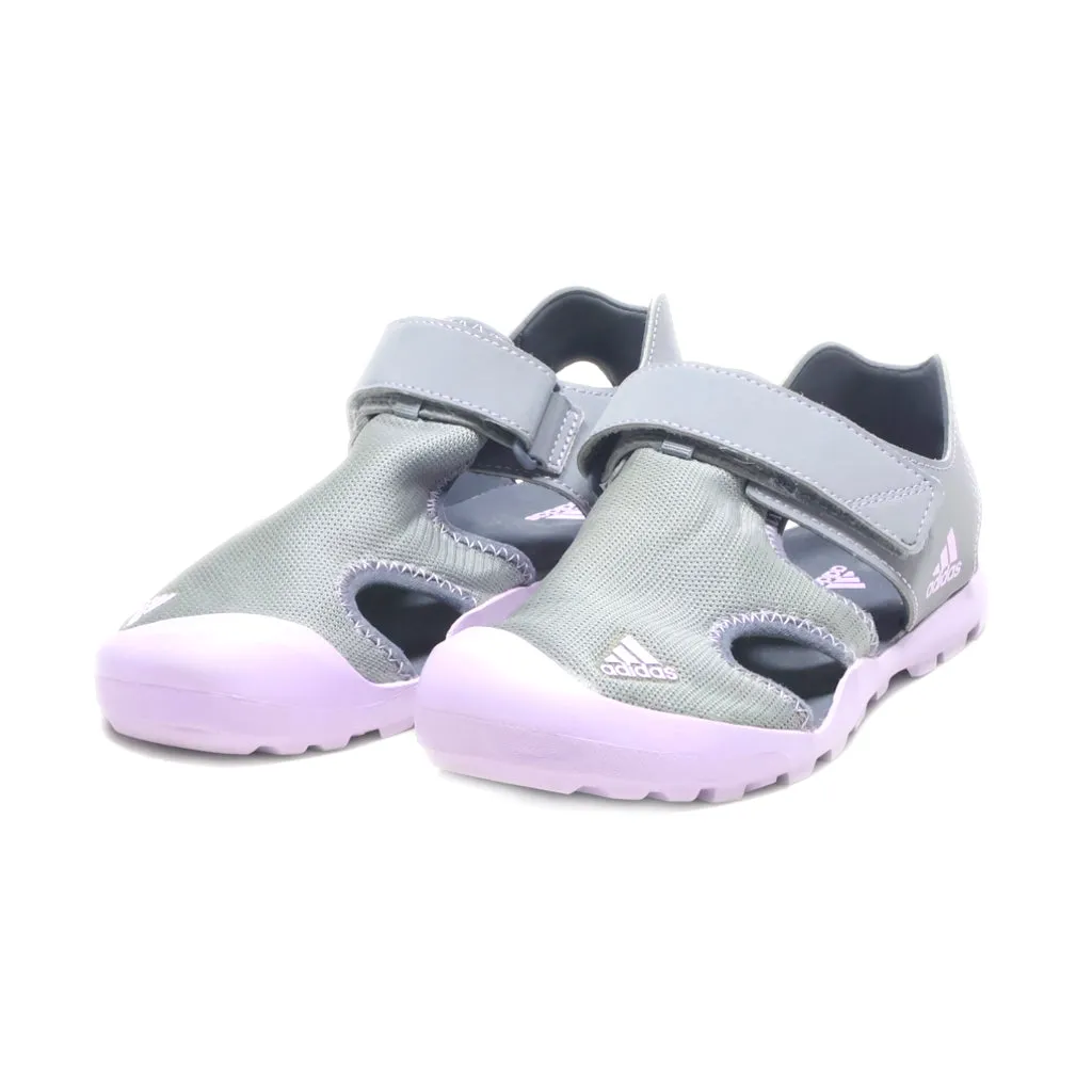 Adidas Flat Sandals Fabric Grey Colour For Kids