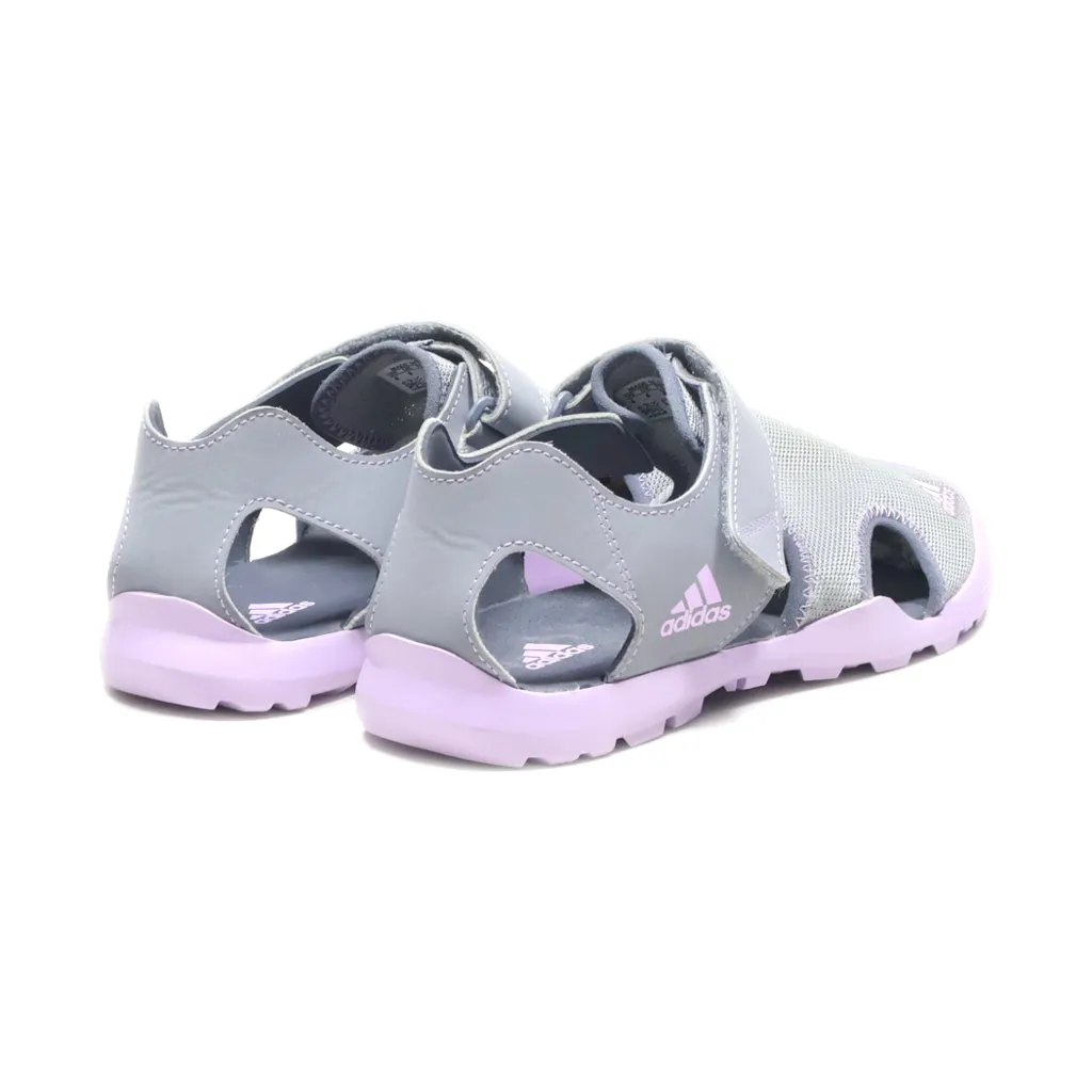 Adidas Flat Sandals Fabric Grey Colour For Kids