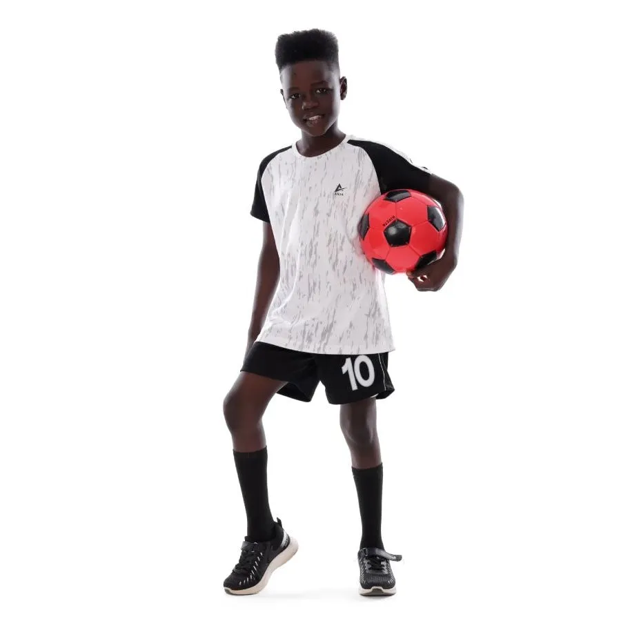 Anja Boys White And Black Football Sports Kit [WS]