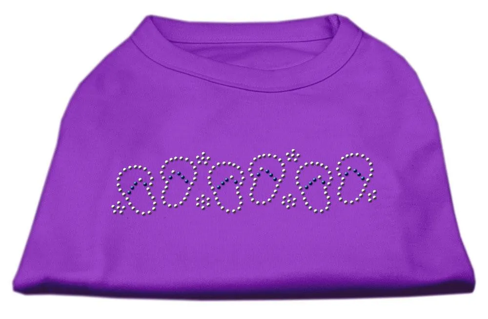 Beach Sandals Rhinestone Shirt Purple M (12)