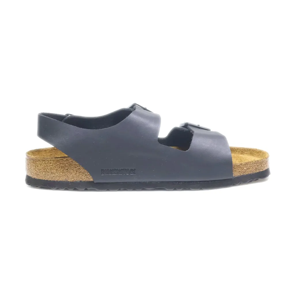 Birkenstock Milano Casual Sandals Leather Black Colour For Men