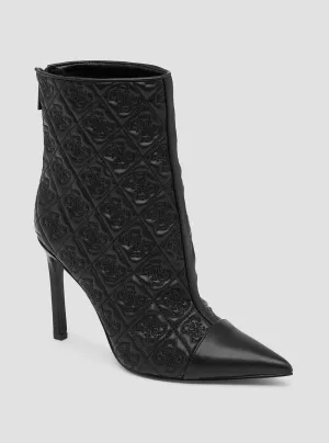 Black Simonea Logo Ankle Boots