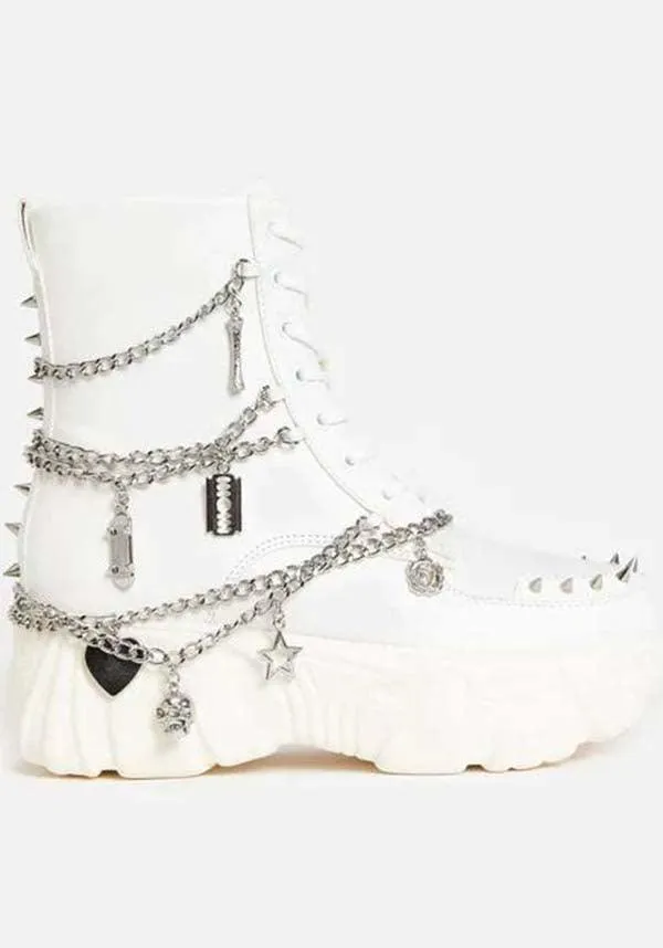 Boned Catch [White] Mystic Charm | BOOTS**