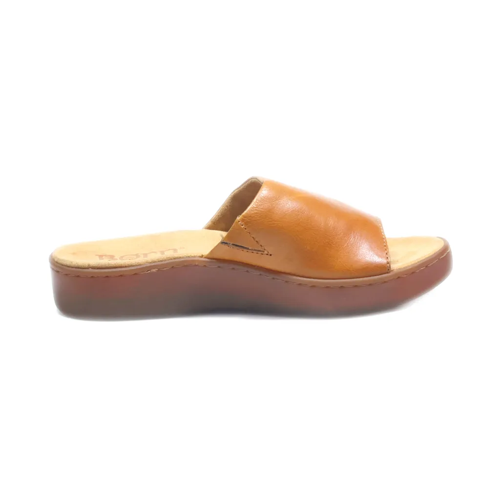 Born Ottawa Flat Sandals Leather Brown Colour For Women