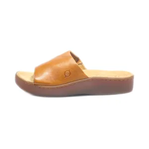 Born Ottawa Flat Sandals Leather Brown Colour For Women