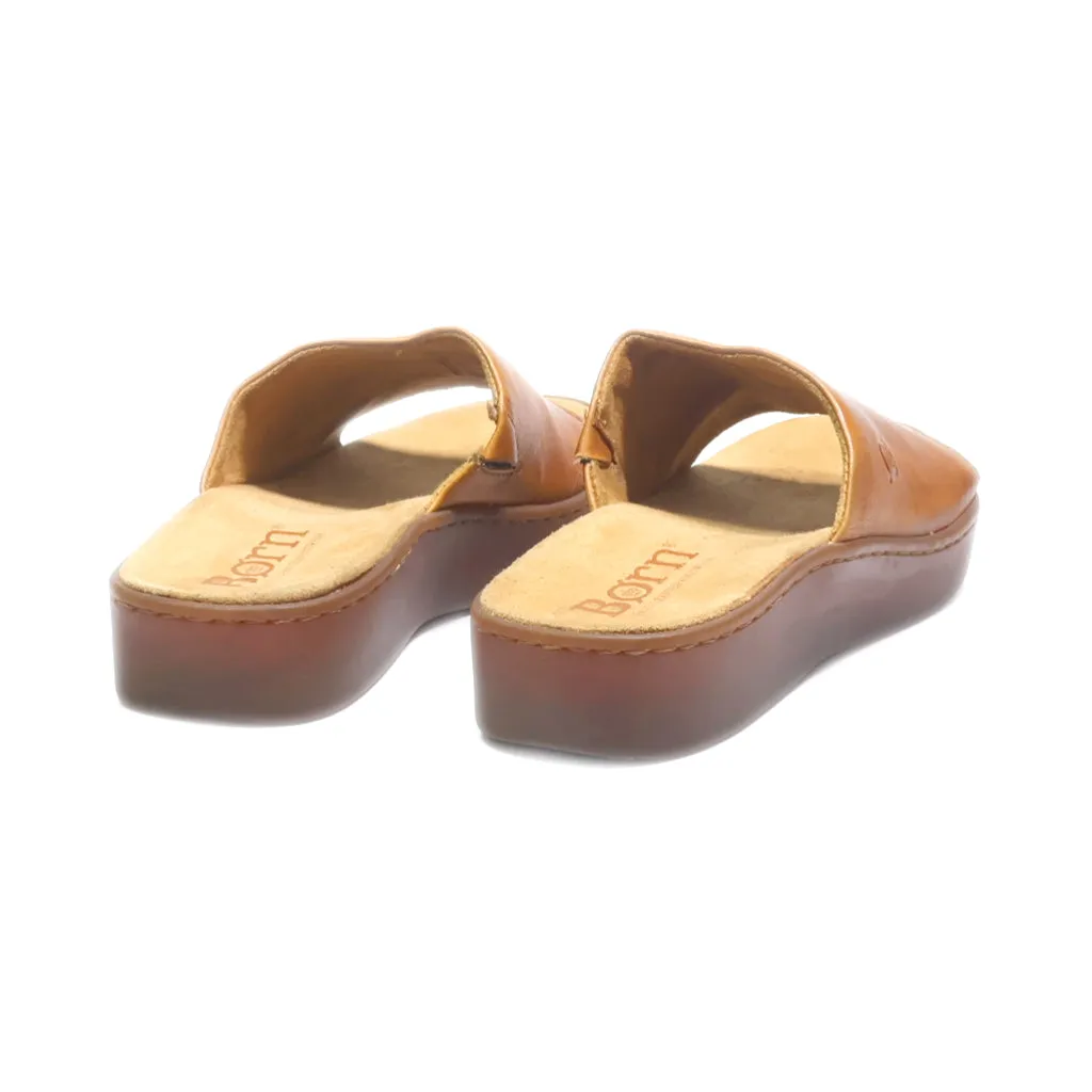 Born Ottawa Flat Sandals Leather Brown Colour For Women