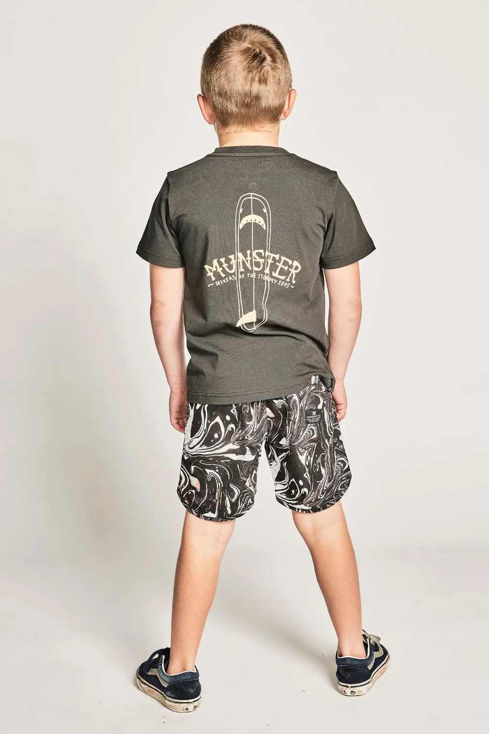 Boys Shorts Munster Kids Black Dye Boardshorts