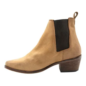 Buffalo London Ankle Boots Nubuck Leather Brown Colour For Women