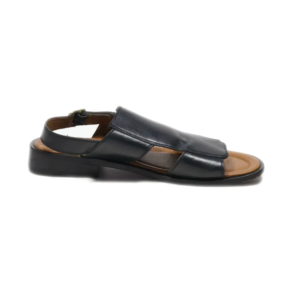 Bugatti Flat Sandals Leather Black Colour For Women