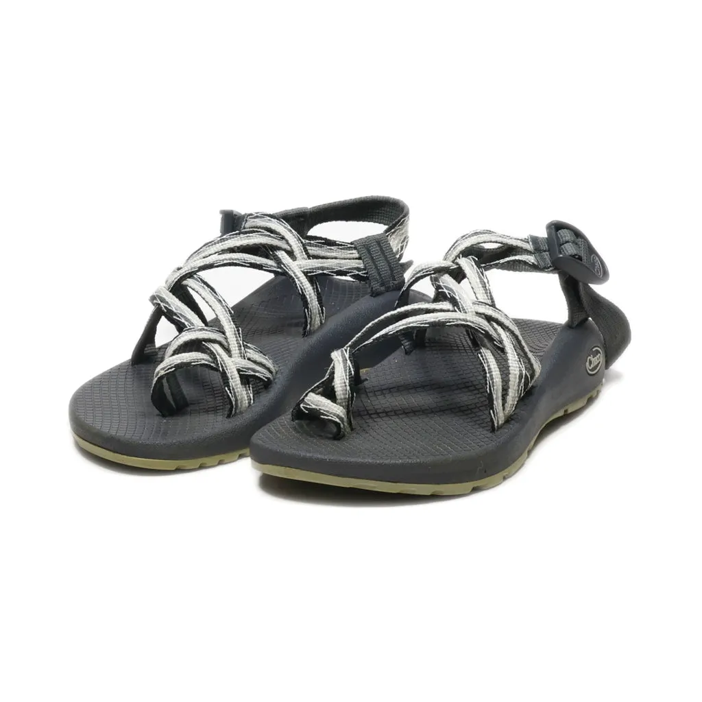 Chaco Flat Sandals Fabric Grey Colour For Women