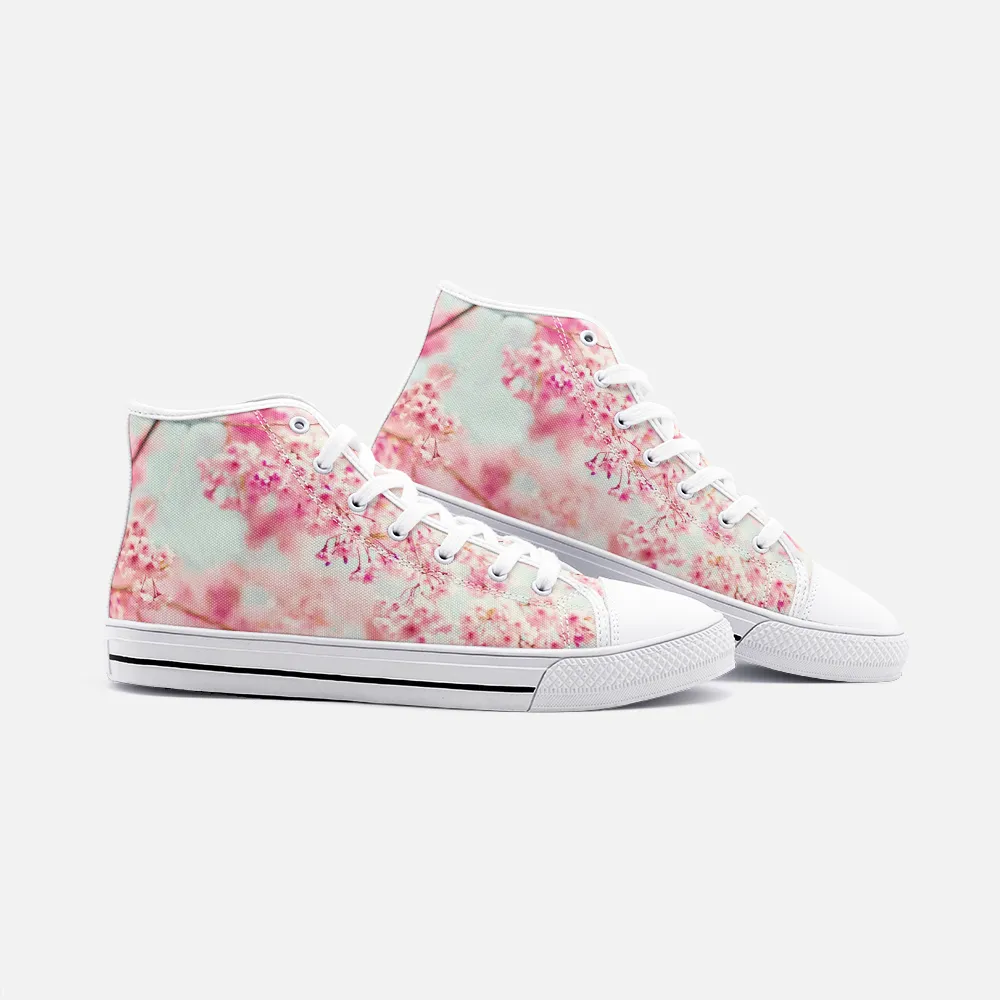 Cherry Blossom High Top Canvas Shoes