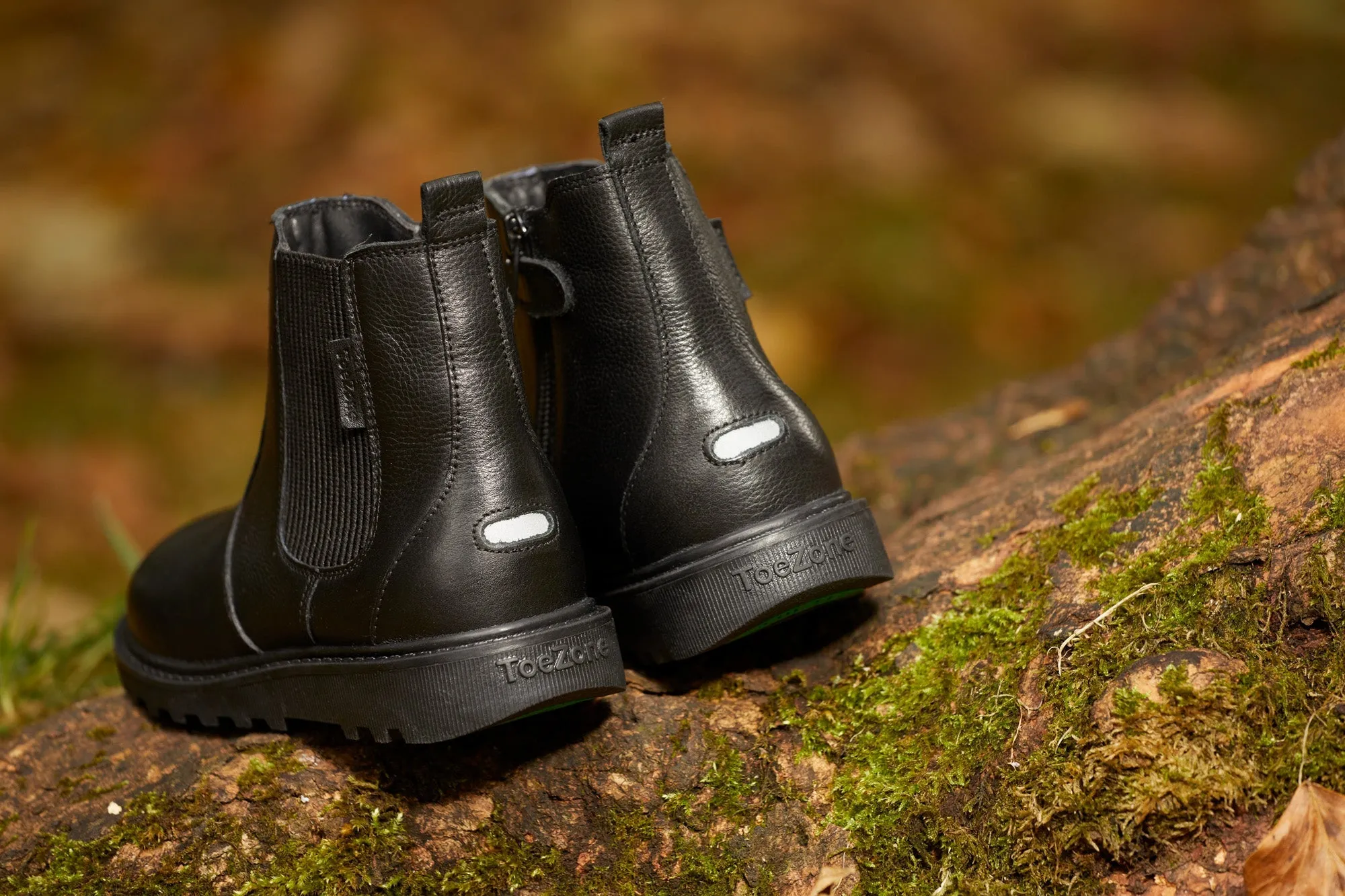 DAKOTA - Boys' Black Leather Ankle Boots