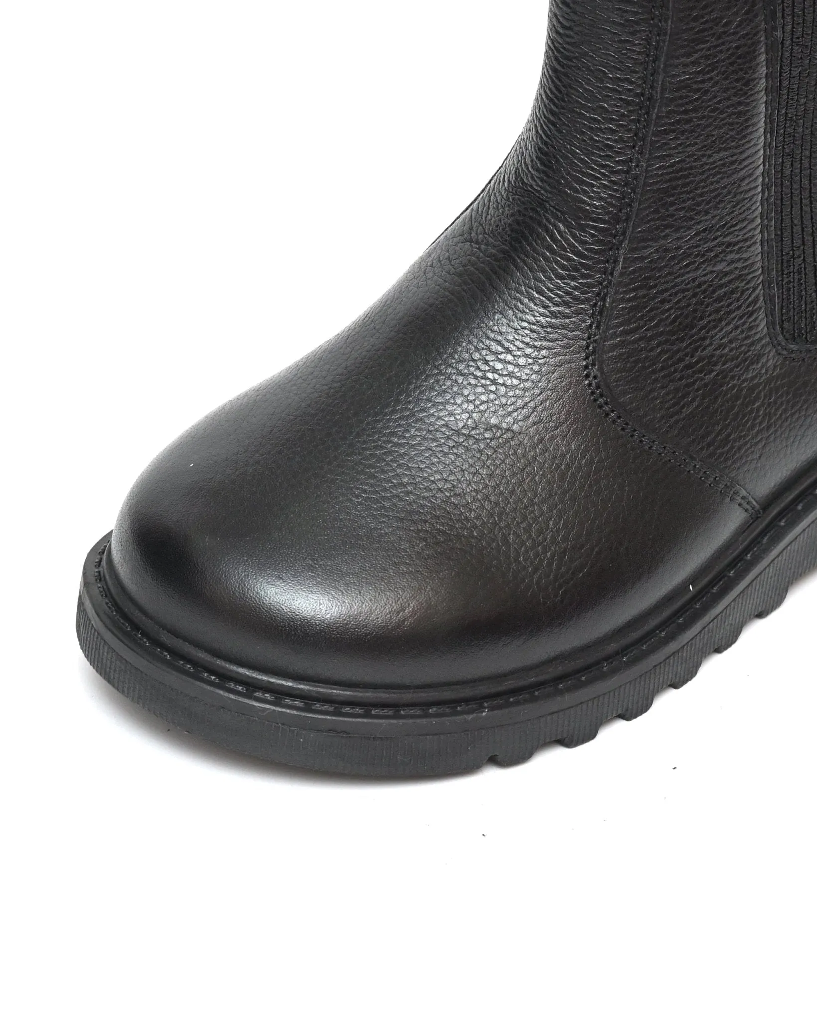 DAKOTA - Boys' Black Leather Ankle Boots