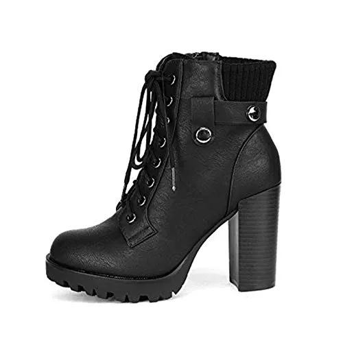 Dream Pairs Women's SCANDL Black High Heel Ankle Bootie