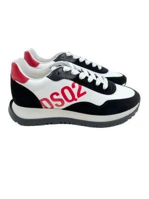 Dsquared2 SNM0270 Sneakers Velour-Nero-Bianco-Rosso