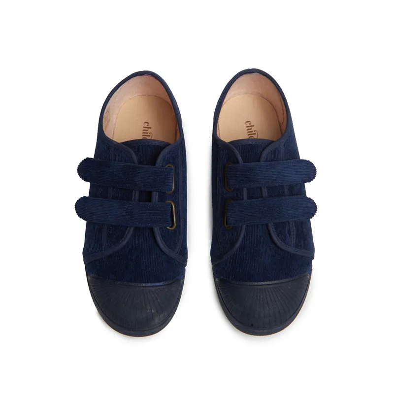 Fall Corduroy Sneakers in Navy by childrenchic