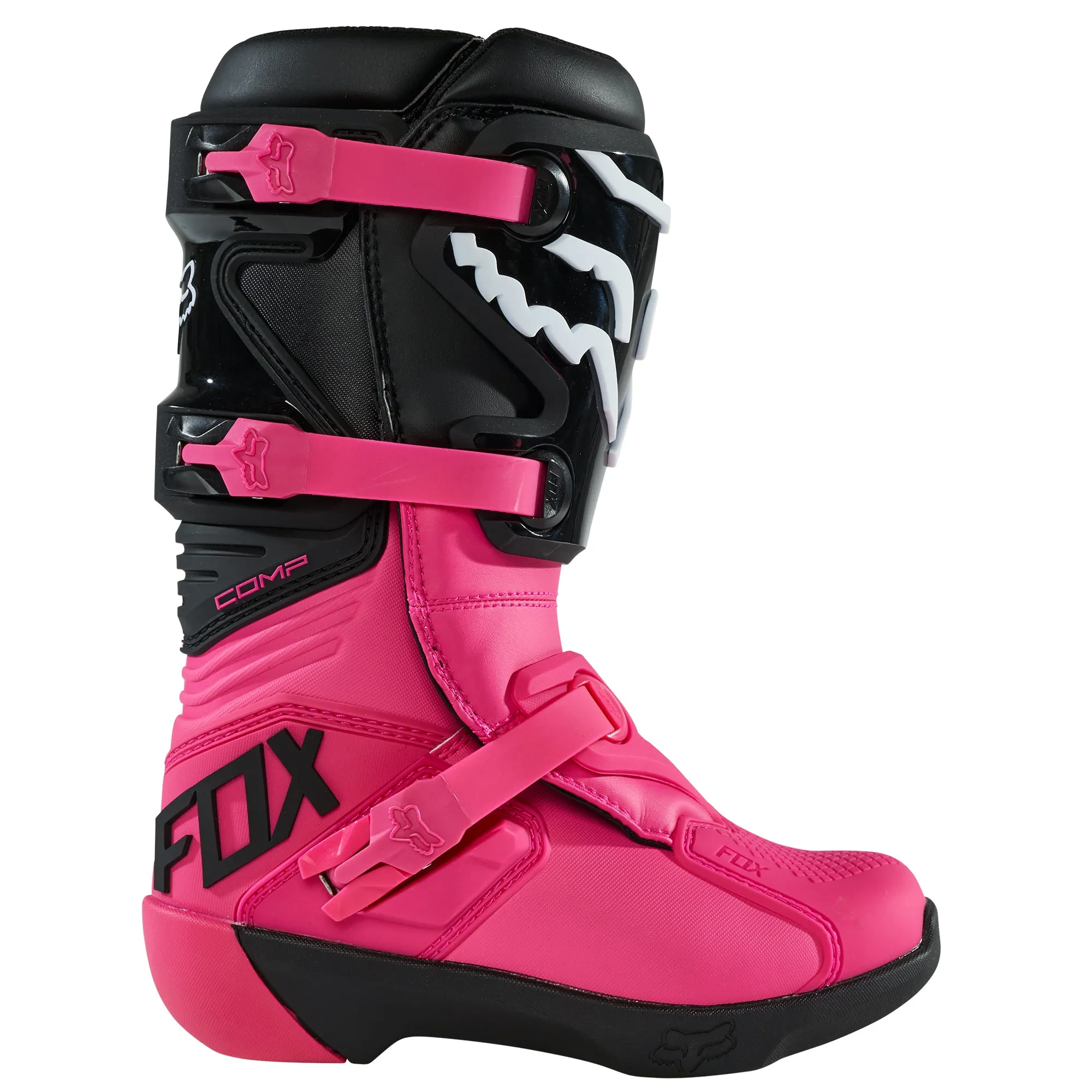 Fox Racing  Youth Comp Buckle Motocross Boots Black Pink Offroad MotoX Comfort