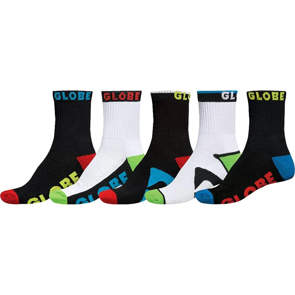 Globe Boys Destroyer Crew Socks 5 Pack