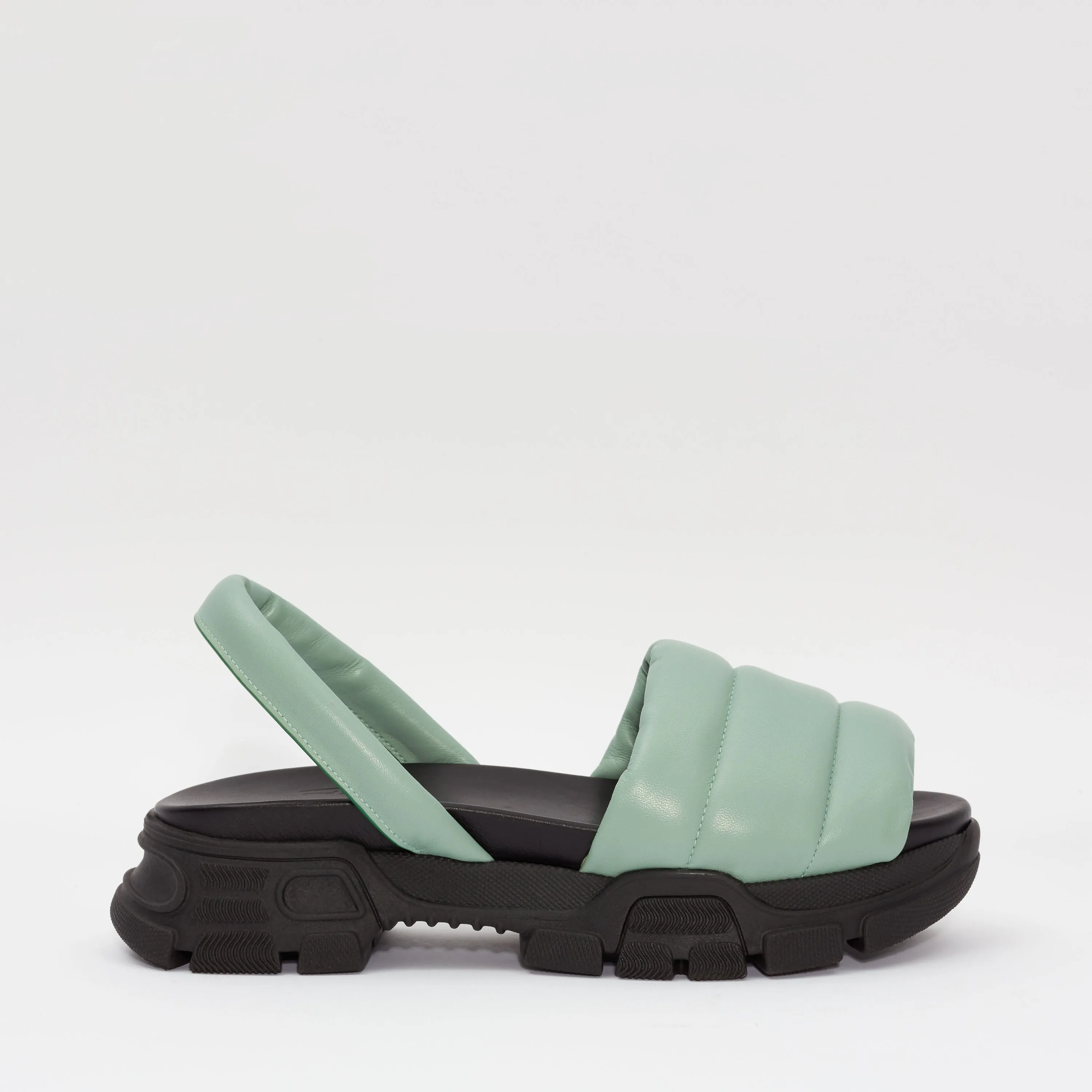 GOYA Mint Green Quilted Sporty Sandal