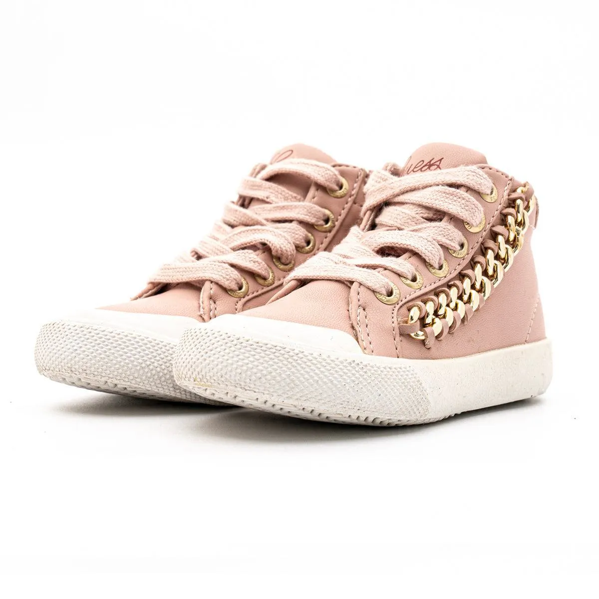 Guess Fjlry 1 Sneakers Leather Pink Colour For Kids