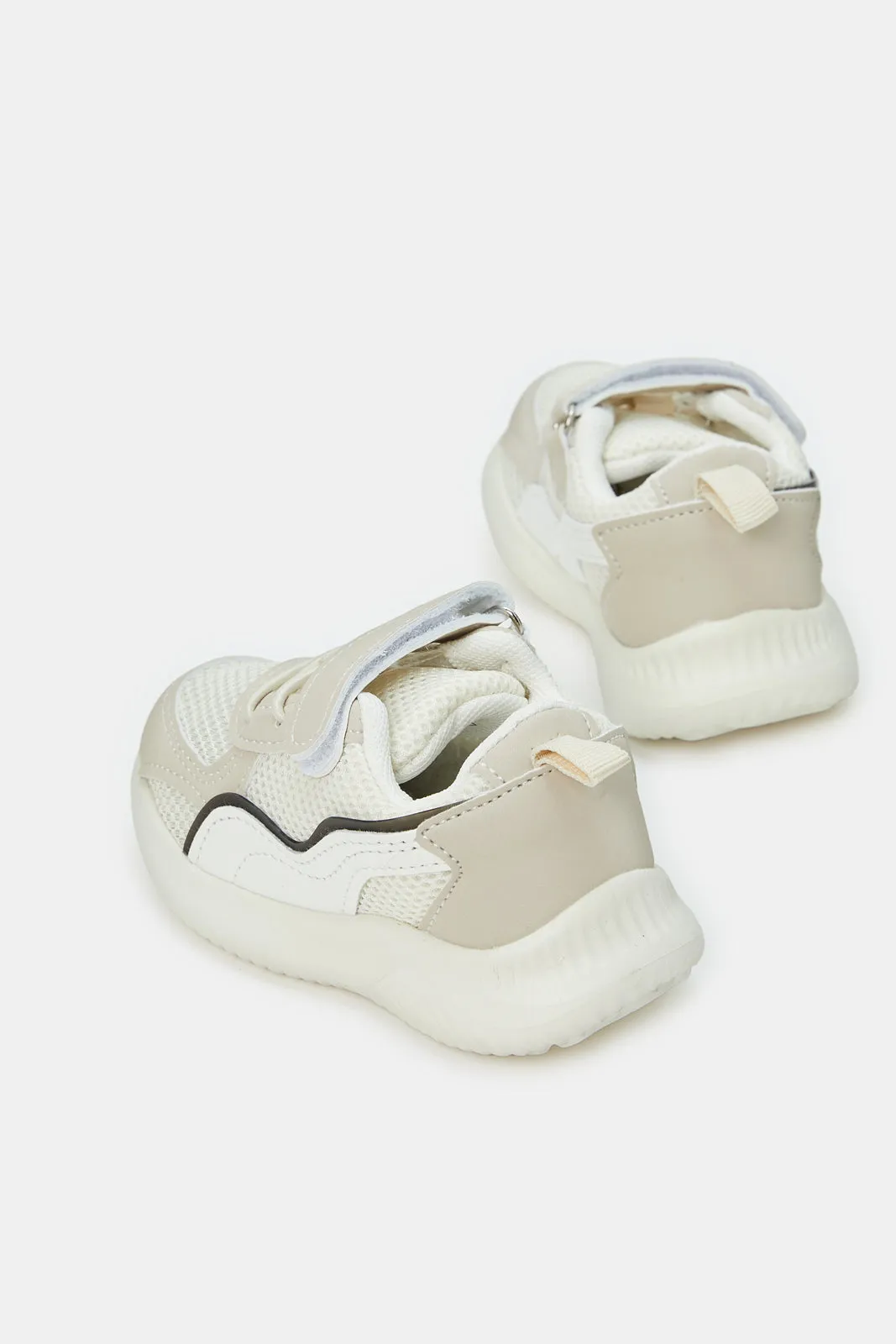 Infant Boys Beige Velcro Strap Trainer