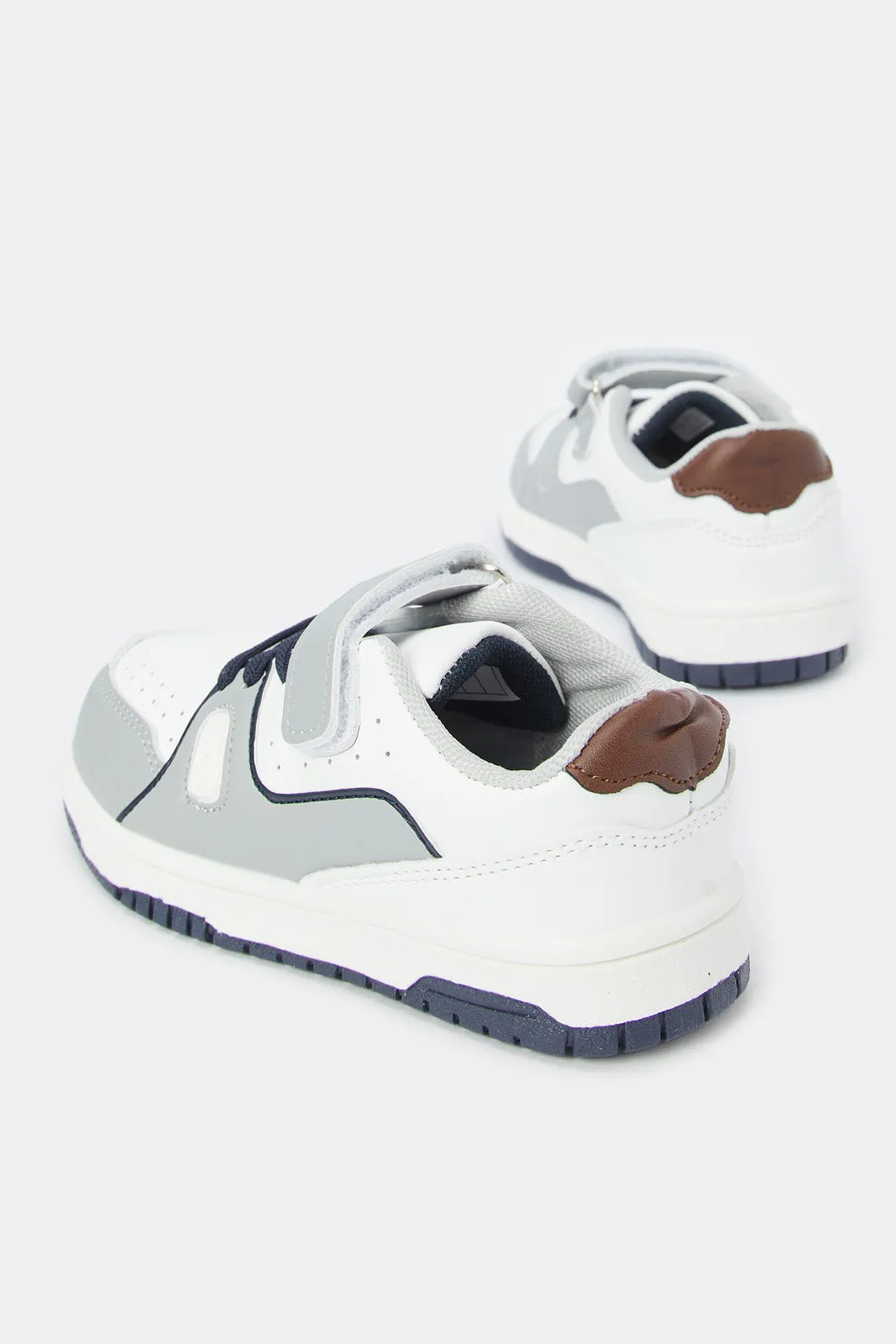 Infant Boys Grey Multipiece Sneakers