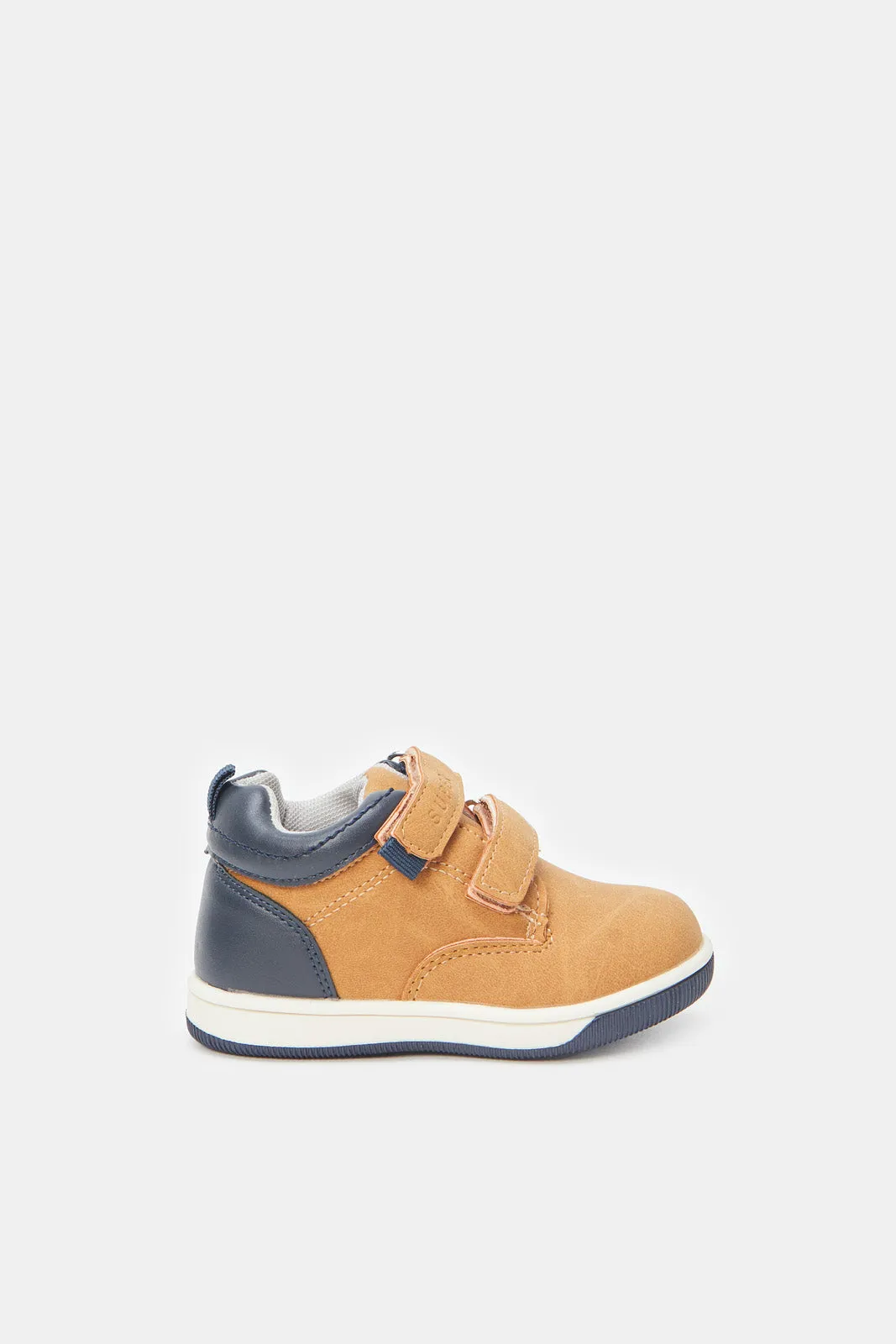 Infant Boys Tan Velcro Strap Sneakers