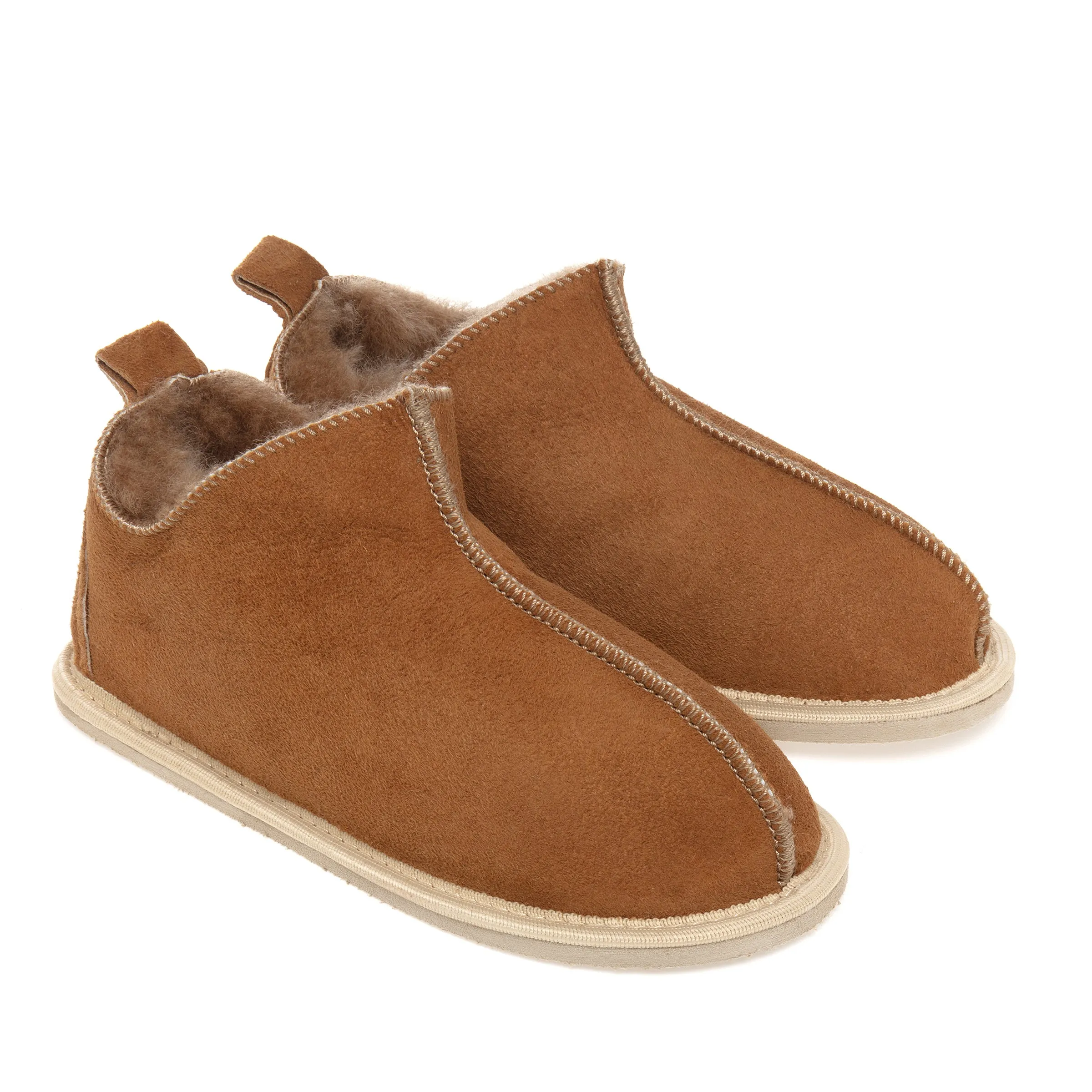 Kids Alpin Sheepskin Slippers - Chestnut