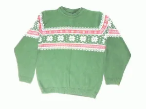 Lil Man Snowflakes-Boys 10/12 Christmas Sweater