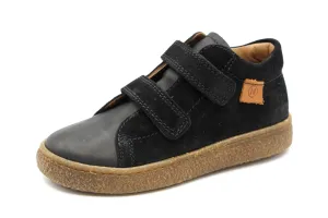 Naturino  Black Leather-Suede Double Velcro Albus