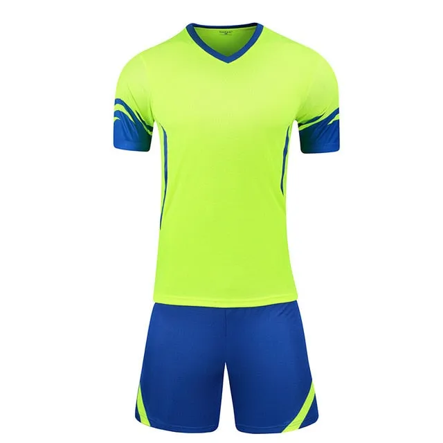 New Style survetement football jerseys team sport kit mens soccer jersey set uniforms shirts shorts maillot de foot custom print