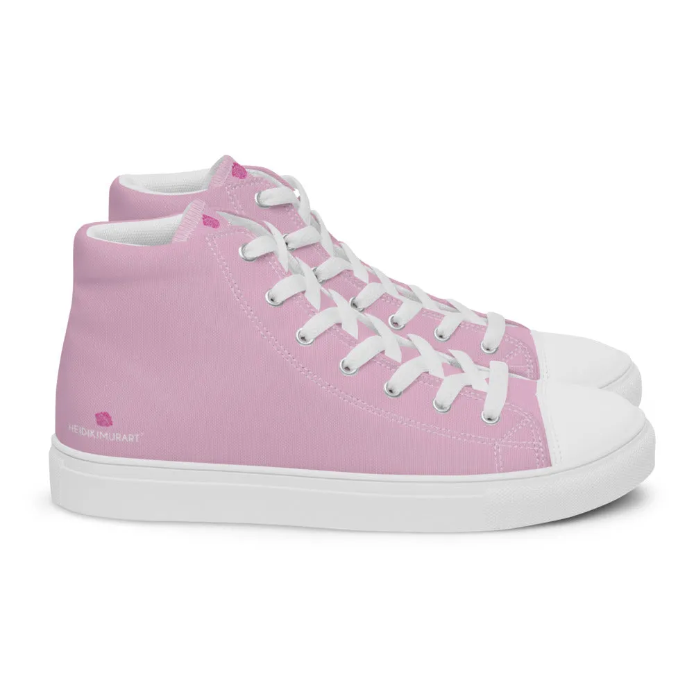 Pale Pink Men's Sneakers, Best Designer Solid Color Designer Premium Tennis Shoes For Men