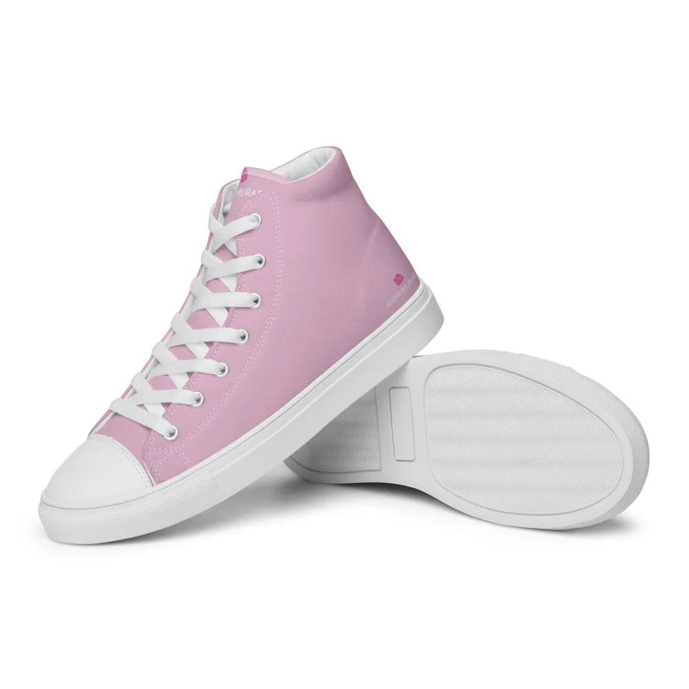 Pale Pink Men's Sneakers, Best Designer Solid Color Designer Premium Tennis Shoes For Men