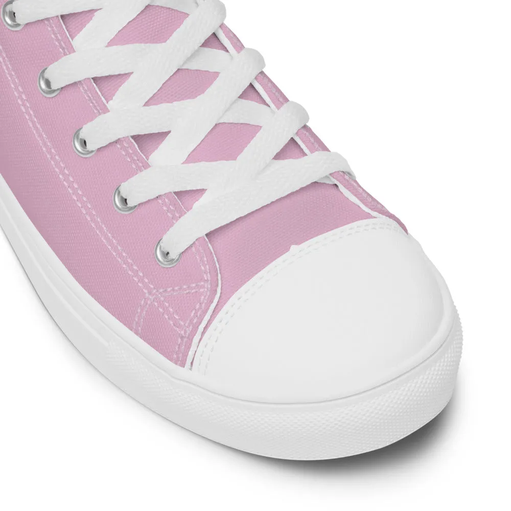 Pale Pink Men's Sneakers, Best Designer Solid Color Designer Premium Tennis Shoes For Men