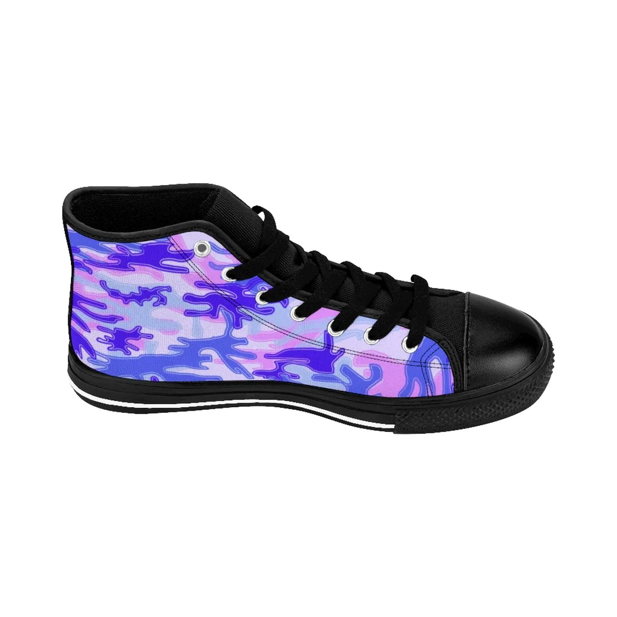 Purple Violet Camo Men's Sneakers, Camouflage Army Military High-top Fashion Tennis Shoes