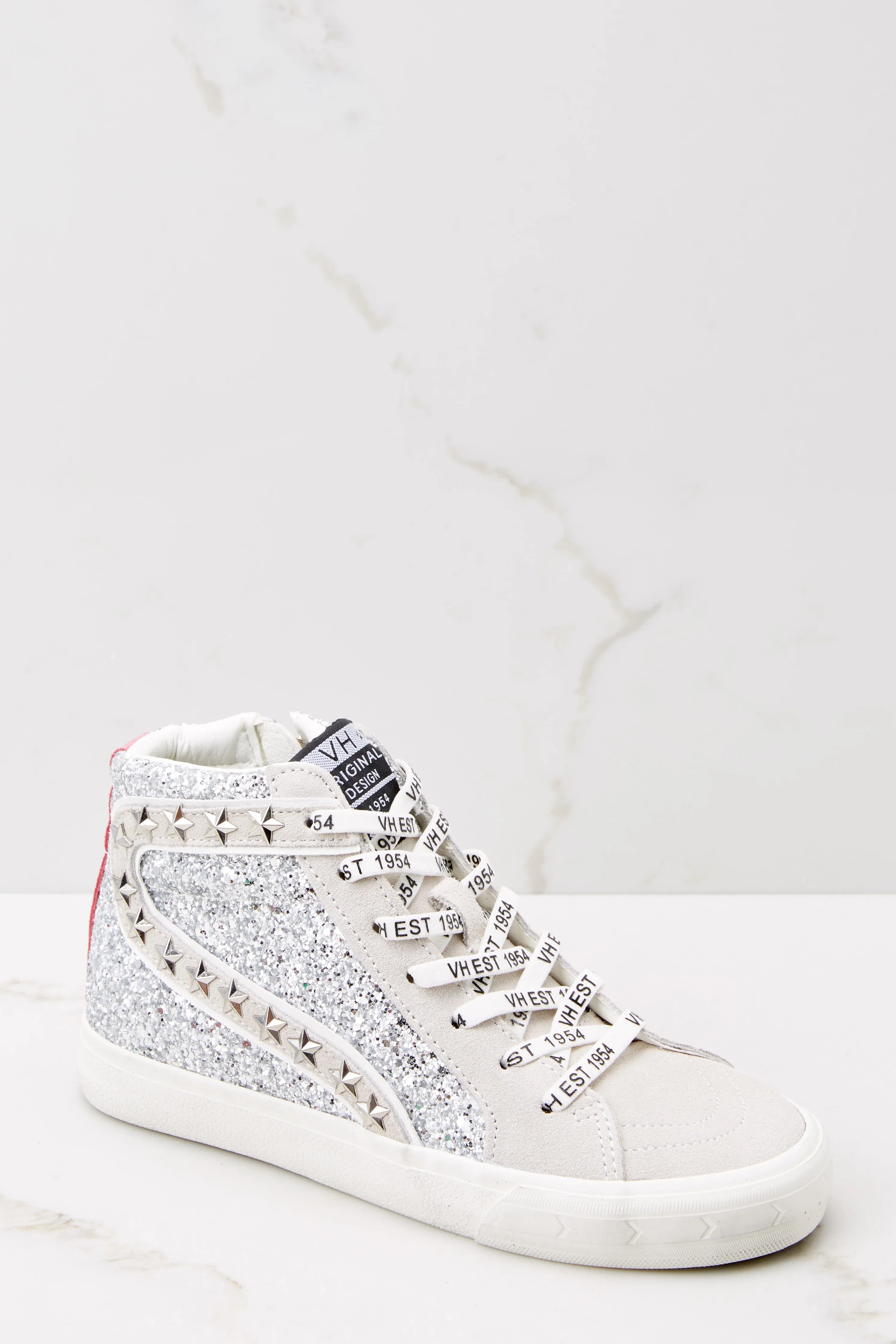 Ray Silver Glitter High Top Sneakers