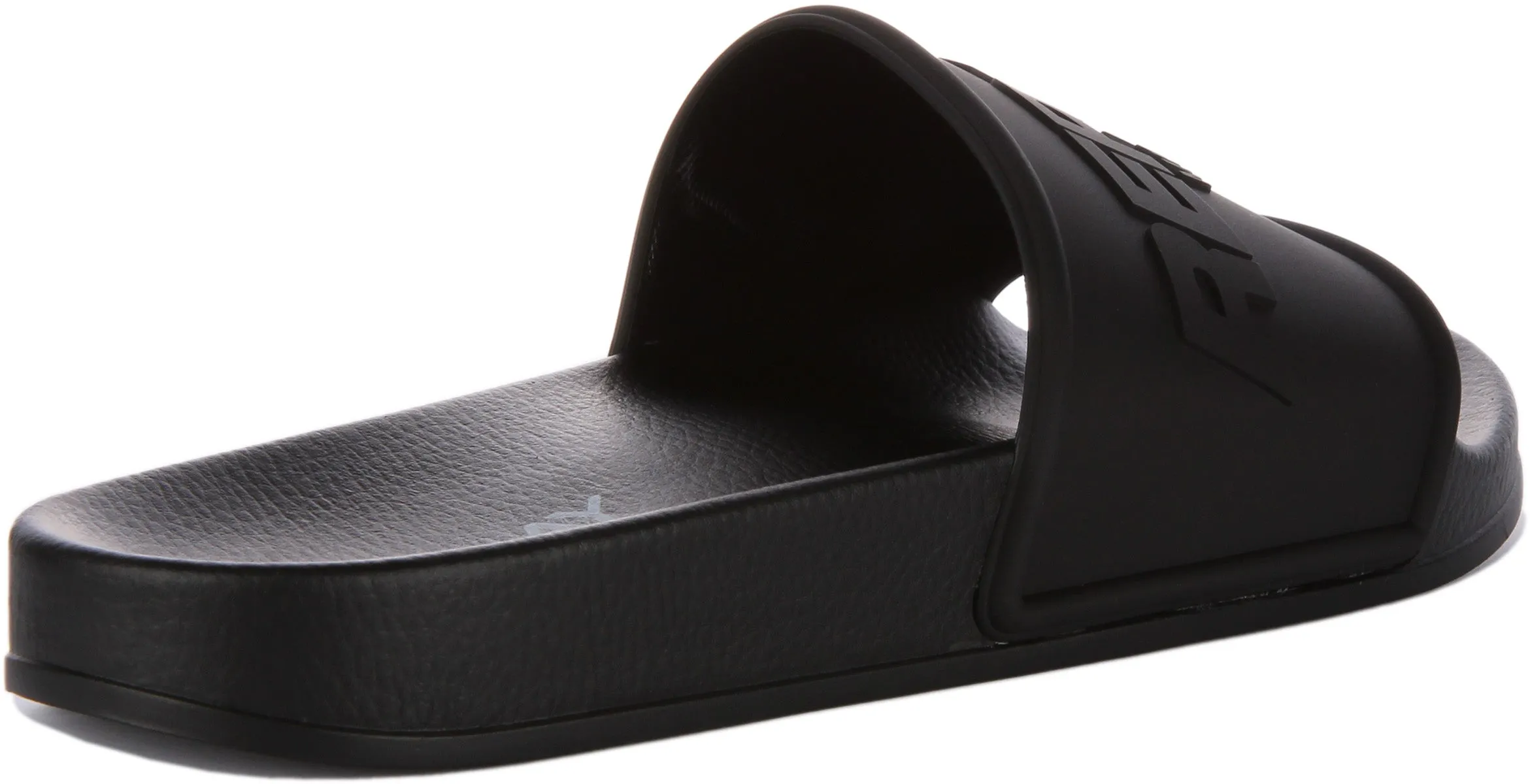 Replay Up Emboss Slider In Black For Men