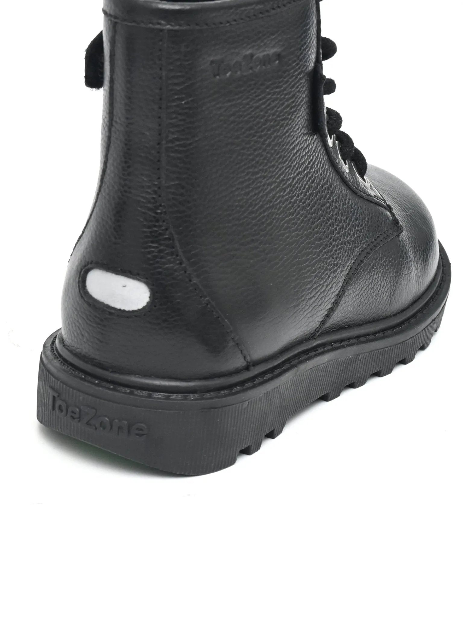 STORM - Boys' Black Leather Ankle Boots