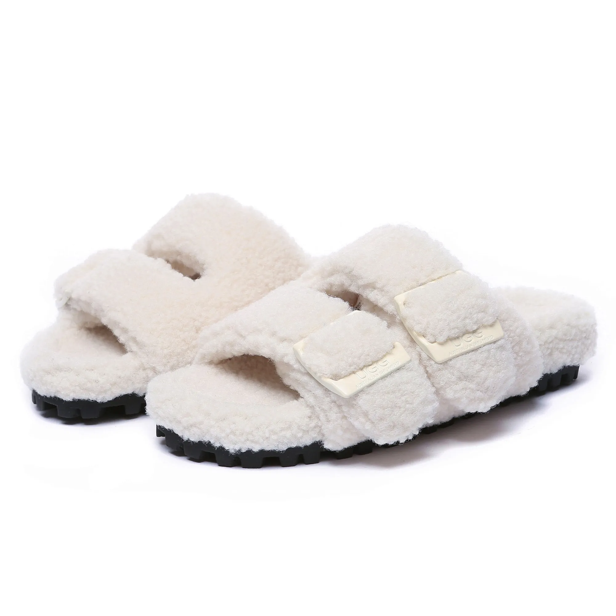 UGG Slippers Women Adjustable Buckle Sandal Slides Ella