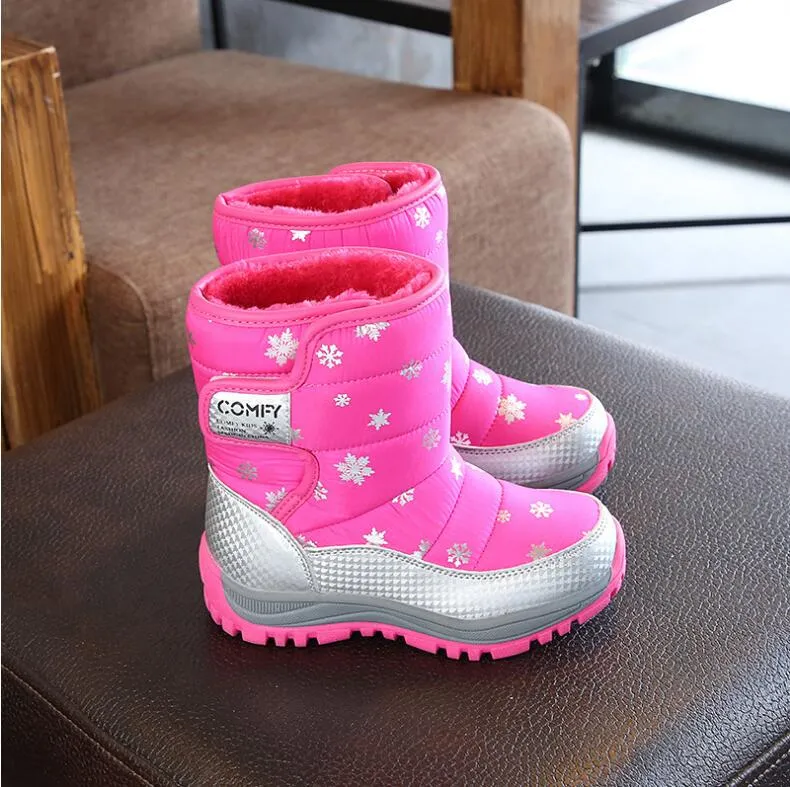 Winter Warm Skiing Shoes Kids Boots Waterproof Children's Shoes Girls Boys Kids Boots