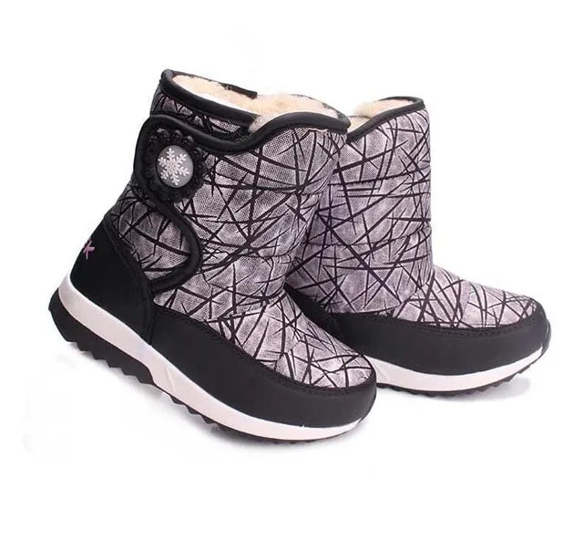 Winter Warm Skiing Shoes Kids Boots Waterproof Children's Shoes Girls Boys Kids Boots